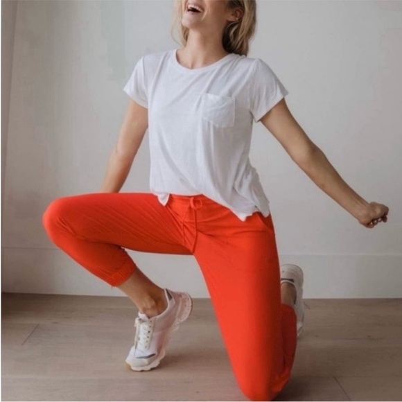 ALBION orange poppy jetsetter jogger pants size small - Picture 5 of 9